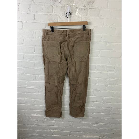 Jos. A. Bank Men's High Rise Corduroy Straight Cropped Pant Beige Size 36/29 - Picture 2 of 5